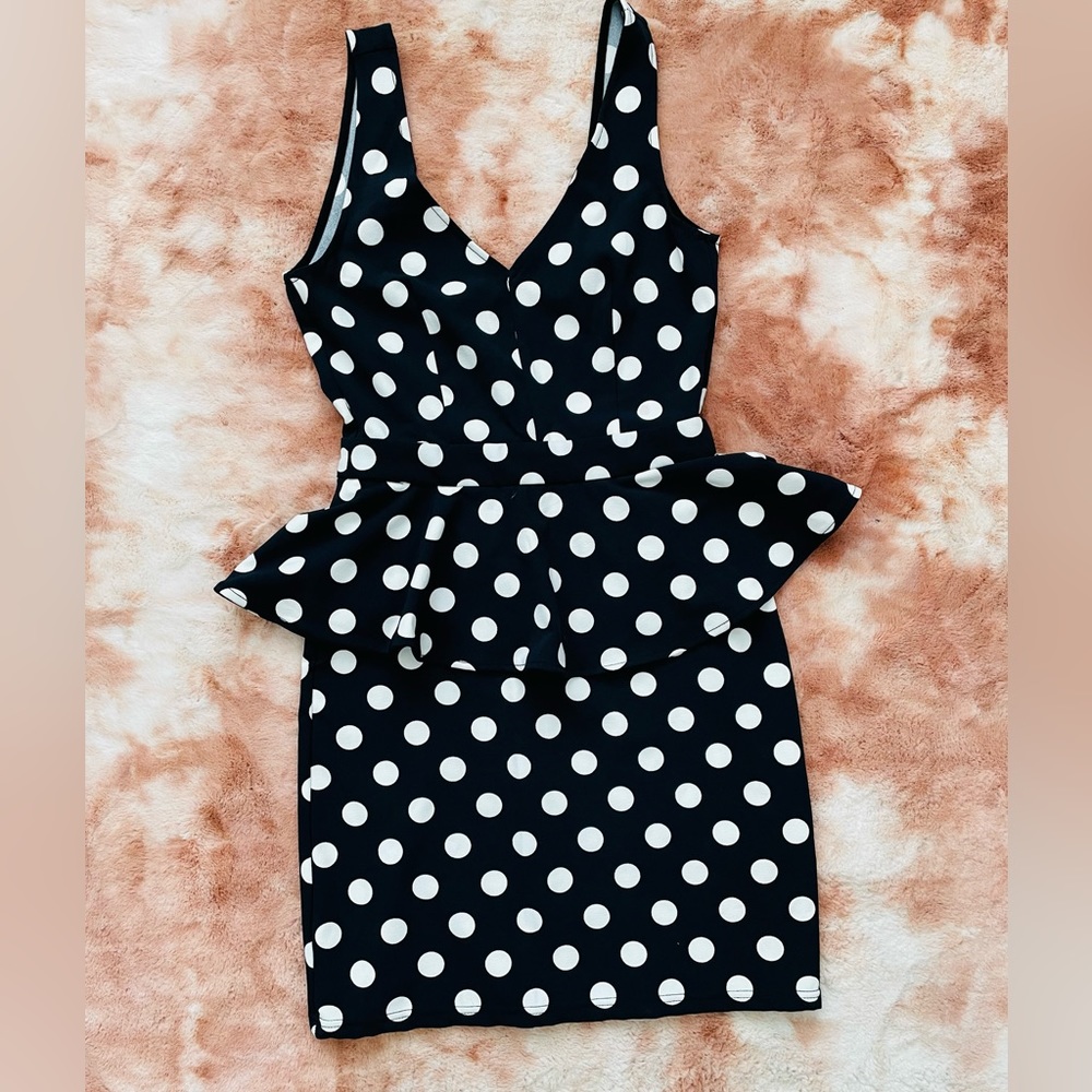 Polka Dot H&M Peplum Dress